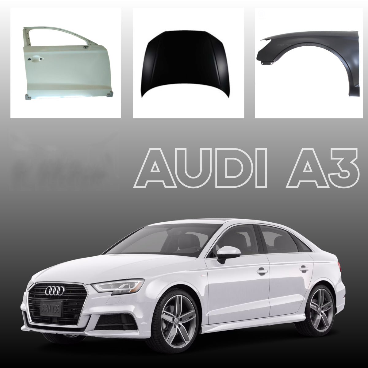 Car Door Bonnet Hood Trunk Lid Fender for Audi A3 2014- Front Left Front Right Rear Left Rear Right 8V4831052E 8V4831052B